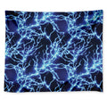 Blue Electric Lightning Print Tapestry