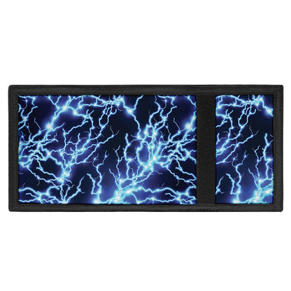 Blue Electric Lightning Print Trifold Wallet