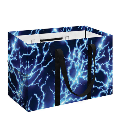Blue Electric Lightning Print Utility Tote Bag