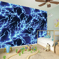 Blue Electric Lightning Print Wall Sticker