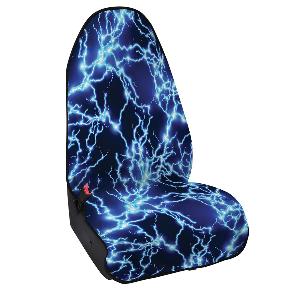 Blue Electric Lightning Print Waterproof Car Seat Cover