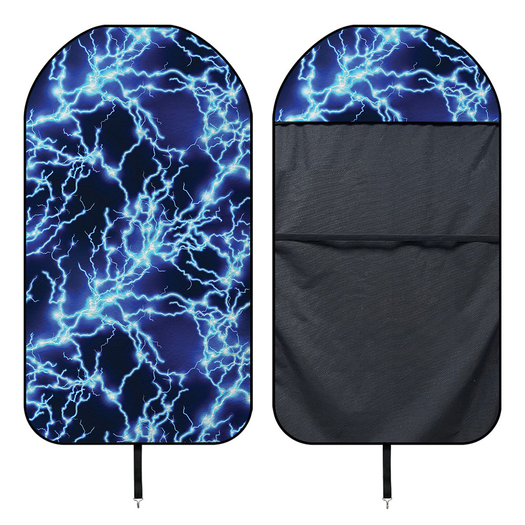 Blue Electric Lightning Print Waterproof Car Seat Cover