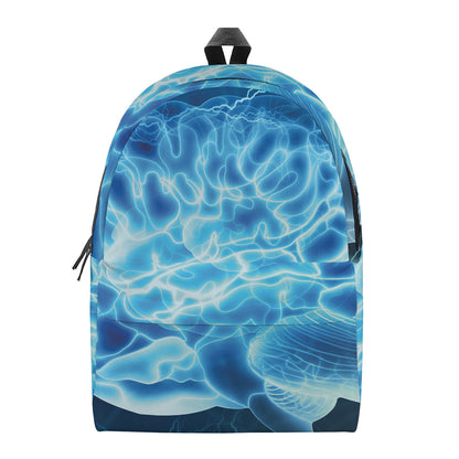 Blue Electrical Brain Activity Print Backpack