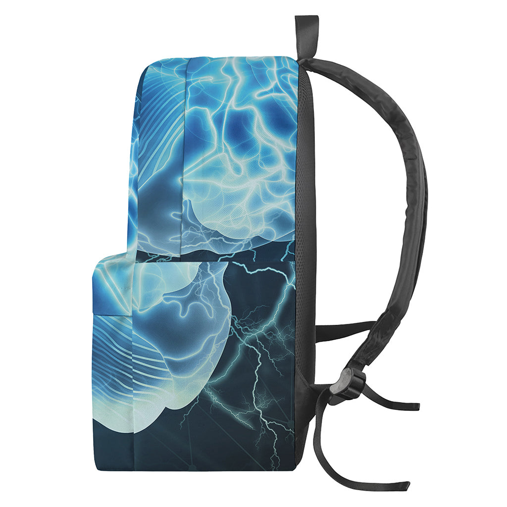 Blue Electrical Brain Activity Print Backpack