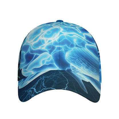 Blue Electrical Brain Activity Print Baseball Cap