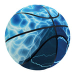 Blue Electrical Brain Activity Print Basketball