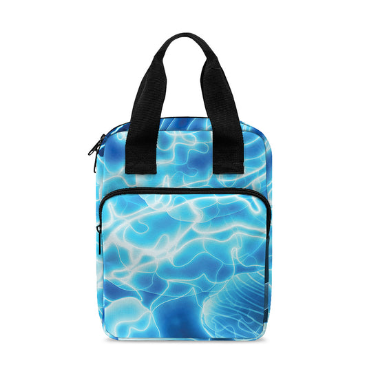 Blue Electrical Brain Activity Print Bible Tote Bag