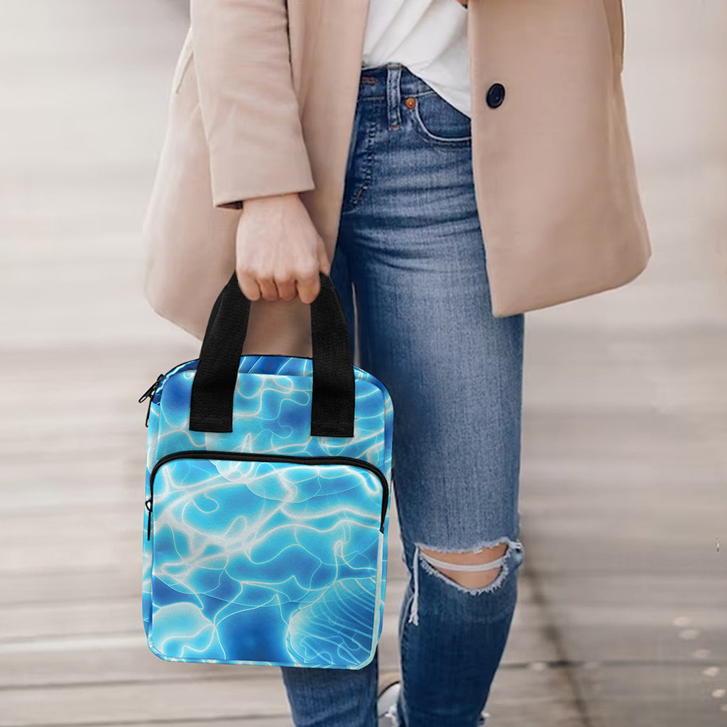 Blue Electrical Brain Activity Print Bible Tote Bag