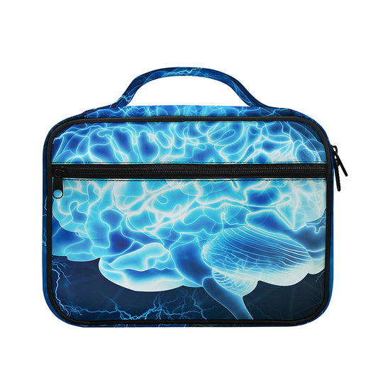 Blue Electrical Brain Activity Print Briefcase Bible Bag