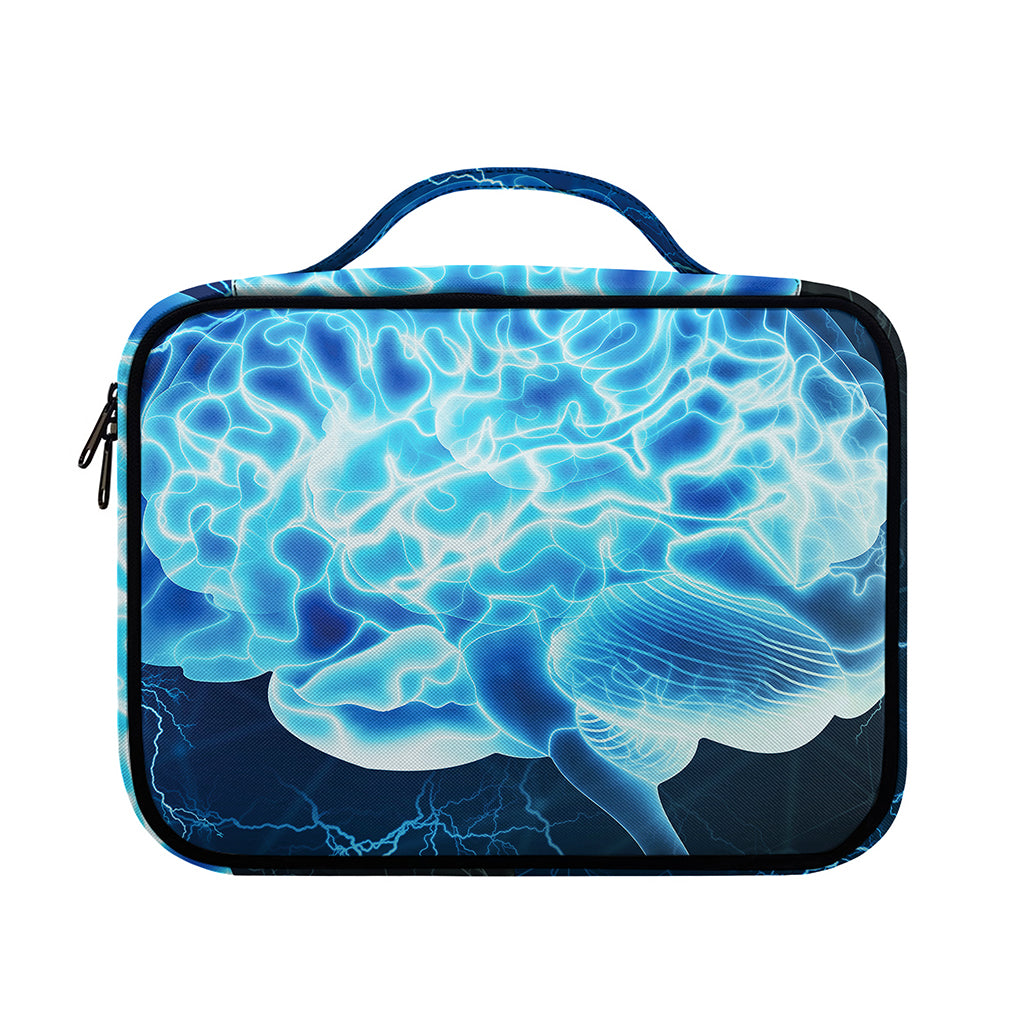 Blue Electrical Brain Activity Print Briefcase Bible Bag