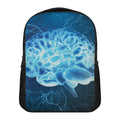 Blue Electrical Brain Activity Print Casual Backpack