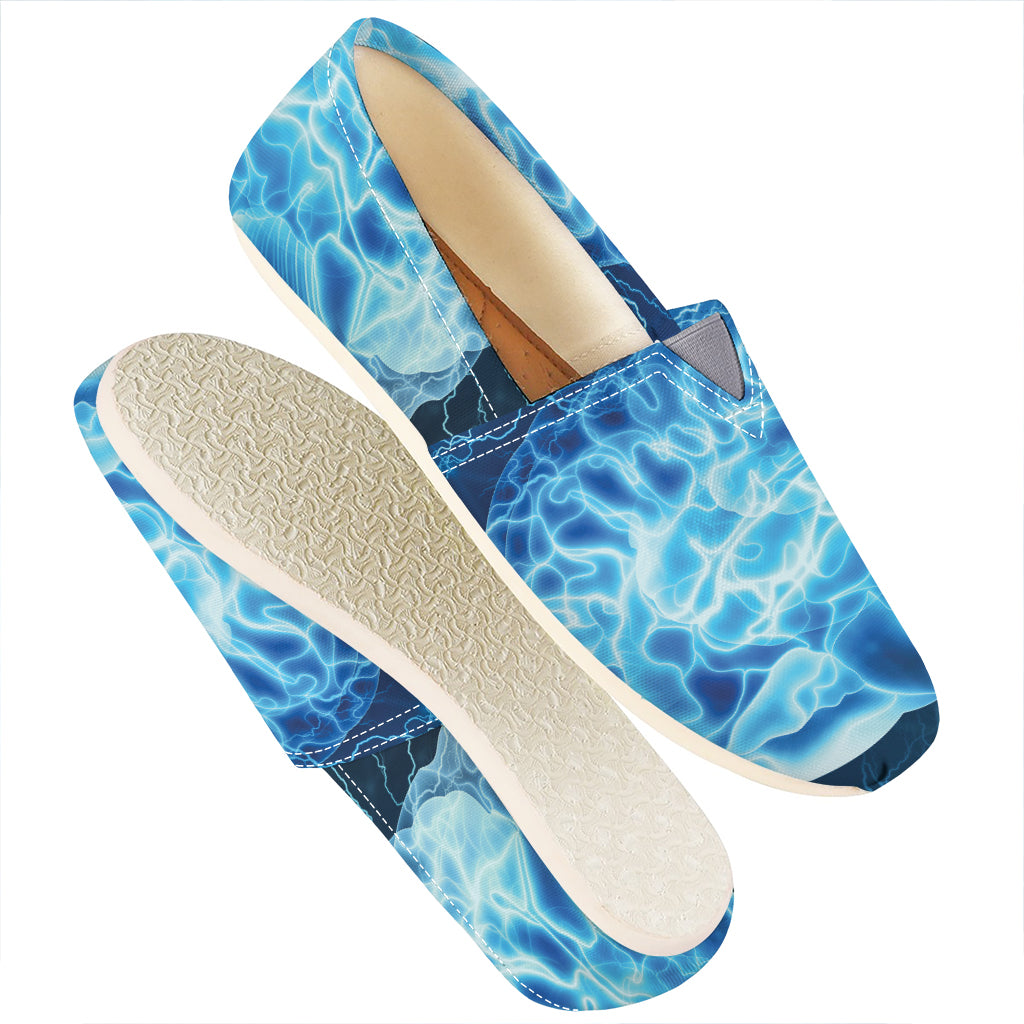 Blue Electrical Brain Activity Print Casual Shoes