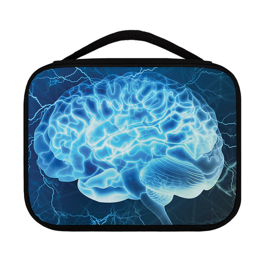 Blue Electrical Brain Activity Print Classic Bible Case