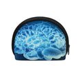 Blue Electrical Brain Activity Print Coin Purse