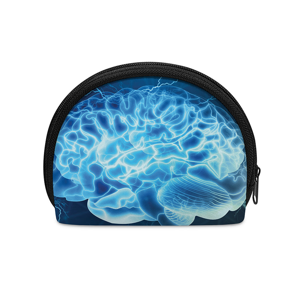Blue Electrical Brain Activity Print Coin Purse