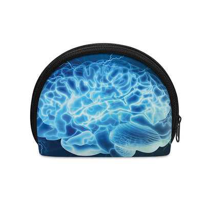 Blue Electrical Brain Activity Print Coin Purse