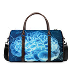 Blue Electrical Brain Activity Print Duffle Bag