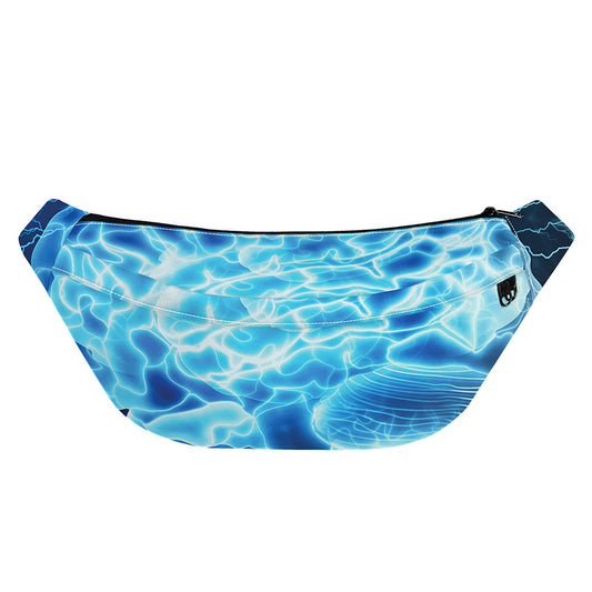 Blue Electrical Brain Activity Print Fanny Pack