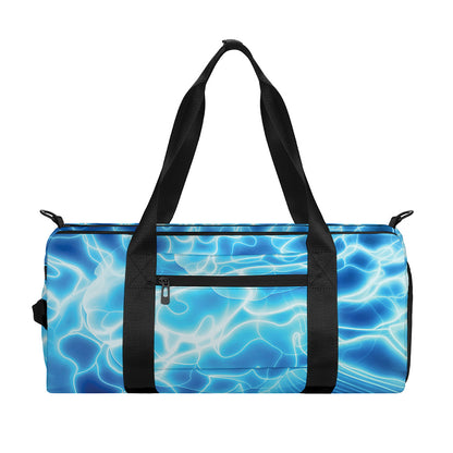 Blue Electrical Brain Activity Print Gym Bag