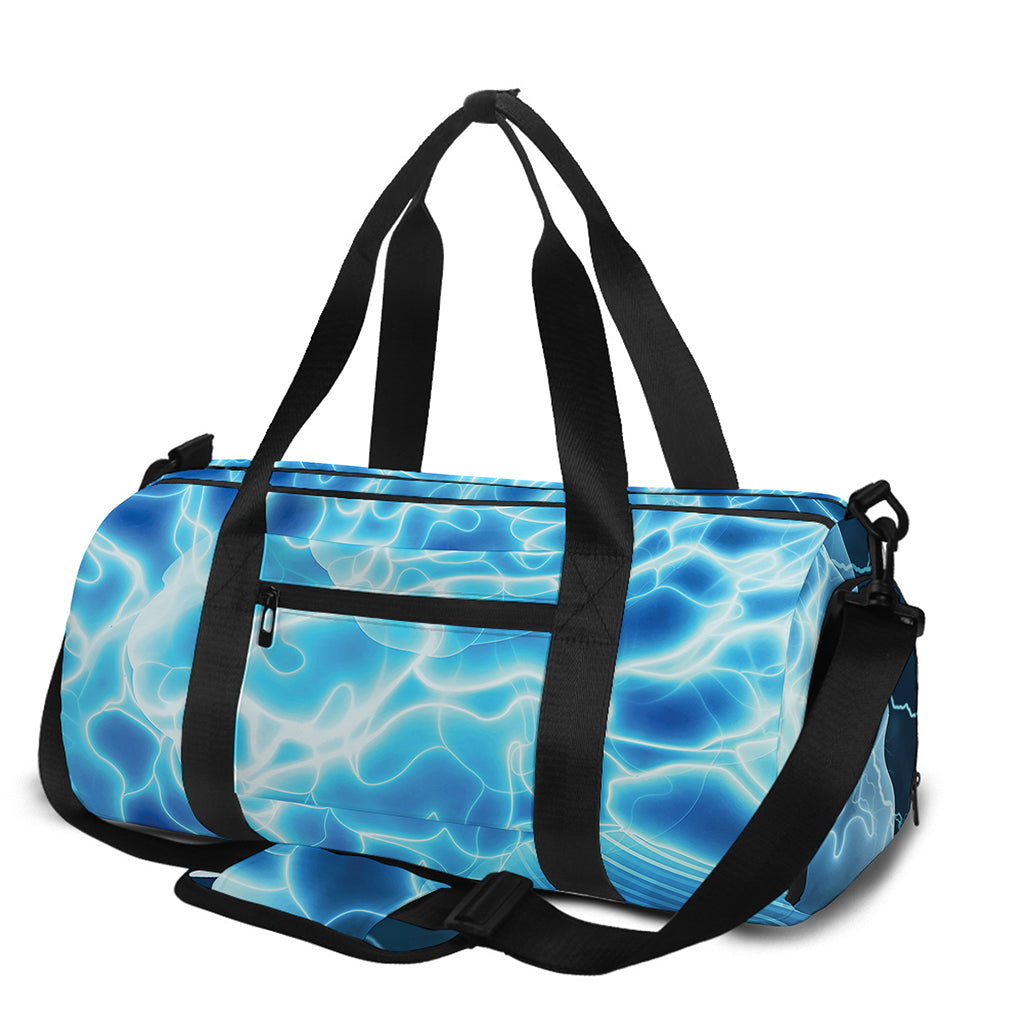 Blue Electrical Brain Activity Print Gym Bag