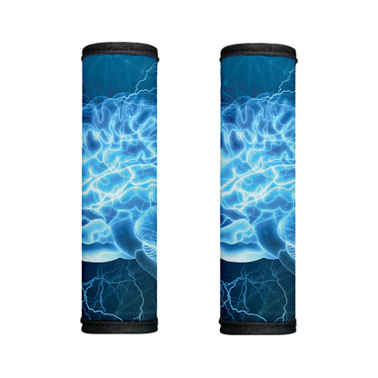 Blue Electrical Brain Activity Print Handle Covers