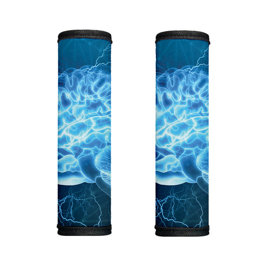 Blue Electrical Brain Activity Print Handle Covers