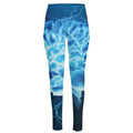 Blue Electrical Brain Activity Print High-Waisted Pocket Leggings