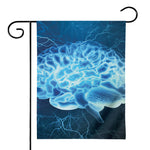 Blue Electrical Brain Activity Print House Flag