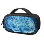 Blue Electrical Brain Activity Print Insulin Cooler Travel Case