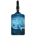 Blue Electrical Brain Activity Print Luggage Tag