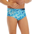 Blue Electrical Brain Activity Print Men's Briefs