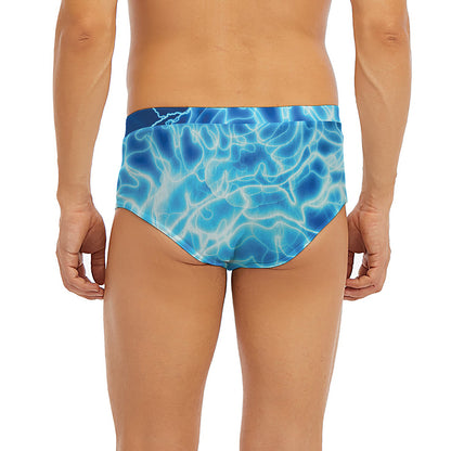 Blue Electrical Brain Activity Print Men's Briefs