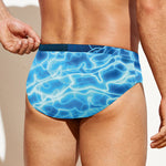Blue Electrical Brain Activity Print Men's Swim Briefs