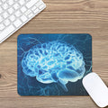 Blue Electrical Brain Activity Print Mouse Pad