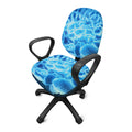 Blue Electrical Brain Activity Print Office Chair Cover