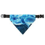 Blue Electrical Brain Activity Print Over The Collar Dog Bandana