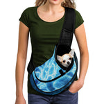 Blue Electrical Brain Activity Print Pet Sling Carrier