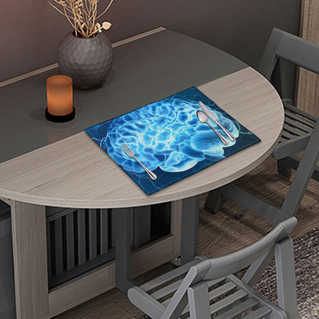 Blue Electrical Brain Activity Print Placemat