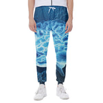 Blue Electrical Brain Activity Print Scuba Joggers