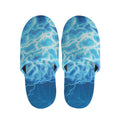 Blue Electrical Brain Activity Print Slippers