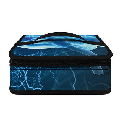 Blue Electrical Brain Activity Print Small Lunch Bag