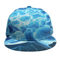 Blue Electrical Brain Activity Print Snapback Cap