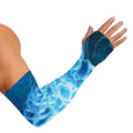 Blue Electrical Brain Activity Print Sun Protection Arm Sleeves