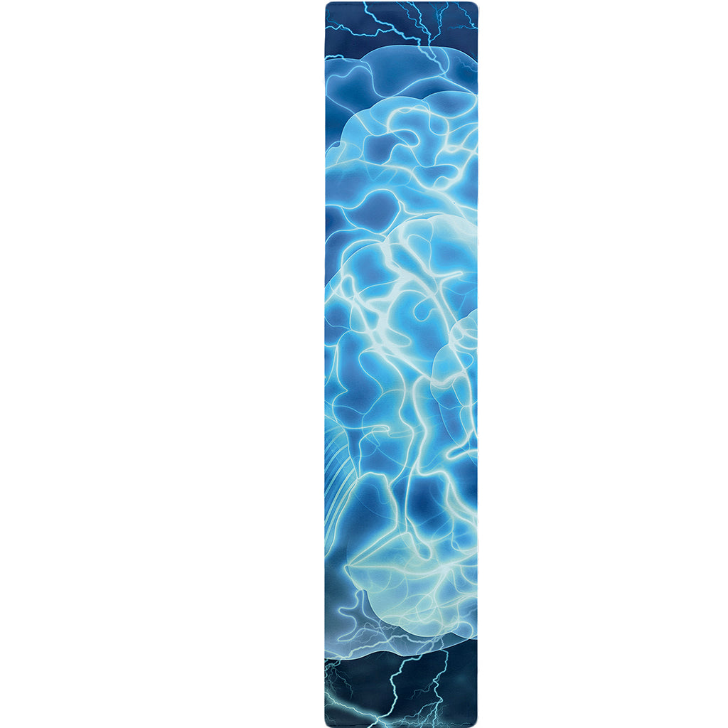 Blue Electrical Brain Activity Print Table Runner