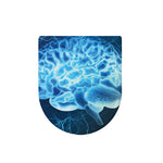 Blue Electrical Brain Activity Print Toilet Lid Cover