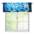 Blue Electrical Brain Activity Print Window Valance