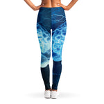 Blue Electrical Brain Activity Print Women's Leggings