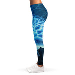 Blue Electrical Brain Activity Print Women's Leggings