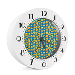Blue Emoji Pattern Print Alarm Clock