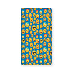 Blue Emoji Pattern Print Baby Crib Sheet